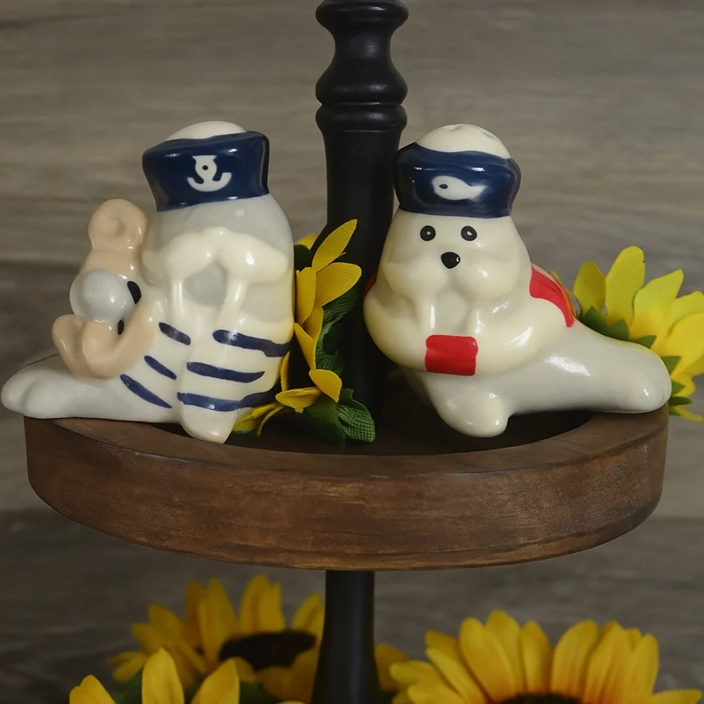 Salt and Pepper Shakers Nautical Ceramic Figures